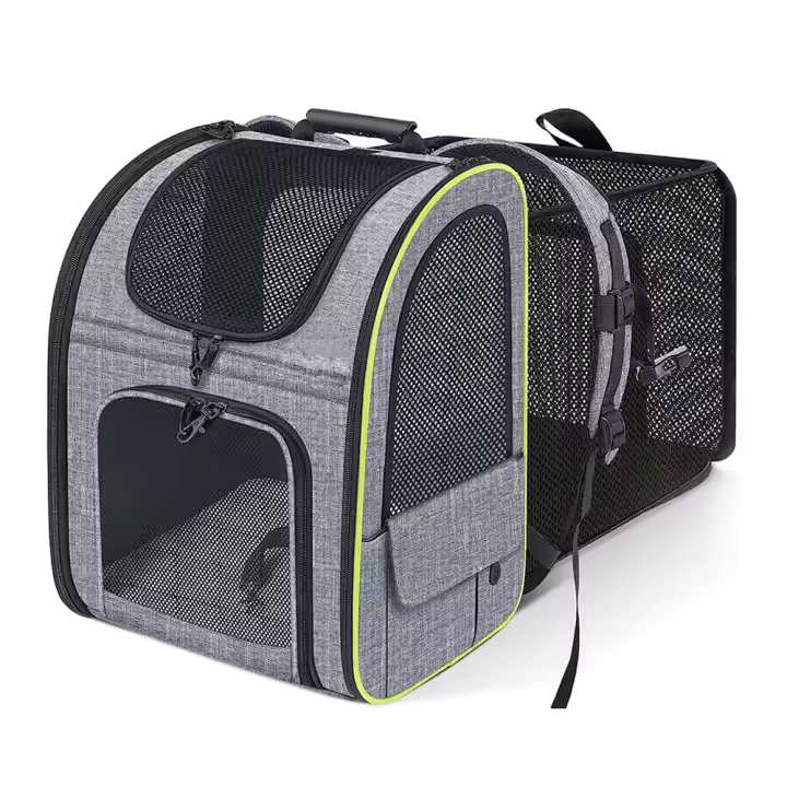 Mochila portátil y Ligera para Mascotas Plus de Con Ventana de Malla, Bolsa Ajustable y Transpirable para Gatos y Perros, TejidoOxford Impermeable with Gran Espacio - 1