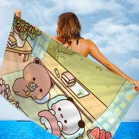 Toalla De Playa Absorbente Y Secado Rápido De Microfibra Panda Cartoon Bubududu Suave Para Yoga Natación Senderismo Toalla De Baño Rectangular Tamaño 76x182 Cm - details 1
