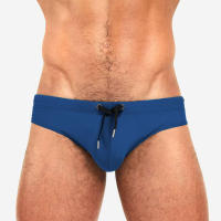 Bragas De Natación Para Hombre Estilo Low Rise Diseño Sólido Corto De Playa Bikini Móvil Briefs De Baño Push up Underpants - details 7