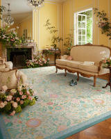 Carpetas De Suelo De Poliéster 100% Para Sala De Estar Dormitorio Y Baño Estilo Moderno Diseño Floral Antideslizante - details 4