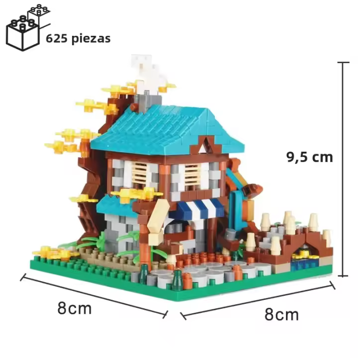 Bloques De Construcción Micro Bricks De Sakura Y Molino Para Niños Juguetes Educativos Para El Desarrollo De La Creatividad Y La Coordinación Manual-Mental - 1