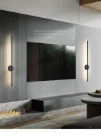 Lámpara De Pared Minimalista Nórdica LED Para Decoración Del Hogar Iluminación Doméstica Apto Para Dormitorio Cocina Comedor Estudio Baño Material Aluminio Negro - details 0