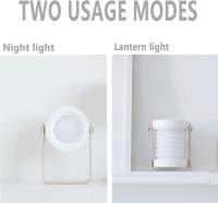 Linterna recargable, lámpara portátil plegable con 3 niveles de brillo, interruptor táctil recargable ajustable de 360° para baño, pasillo, escaleras, dormitorio, cocina - details 0