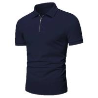 Camiseta Polo Hombre Manga Corta Verano Cierre De Cremallera Ligera Transpirable Streetwear Solido Tops Casual Para El Día - details 8
