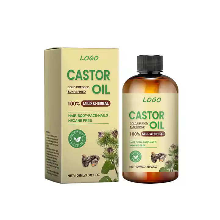 Aceite de ricino puro 100% Natural prensado en frío para cara, cuerpo, cabello, pestañas - 1