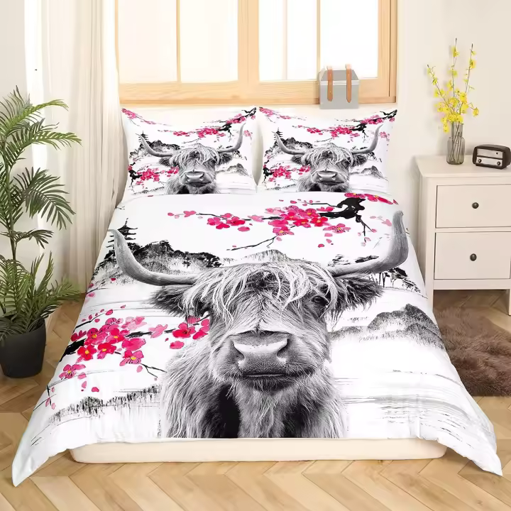 Grid Duvet Cover Set Double Sided Reversible Bedding Set Brushed Microfibre Black & Gold Lattice Comforter Cover for Boys Girls Adults Luxury Ultra Soft Microfibre (Black, Double Size) 3 Pcs - 1