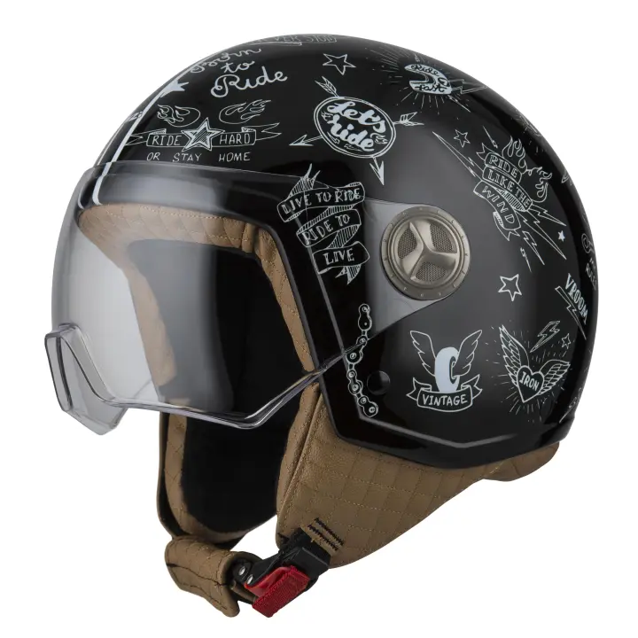 Casco de Moto Minijet Zeta 2 NZI - Clásico Moderno, Confortable y Ligero - 1