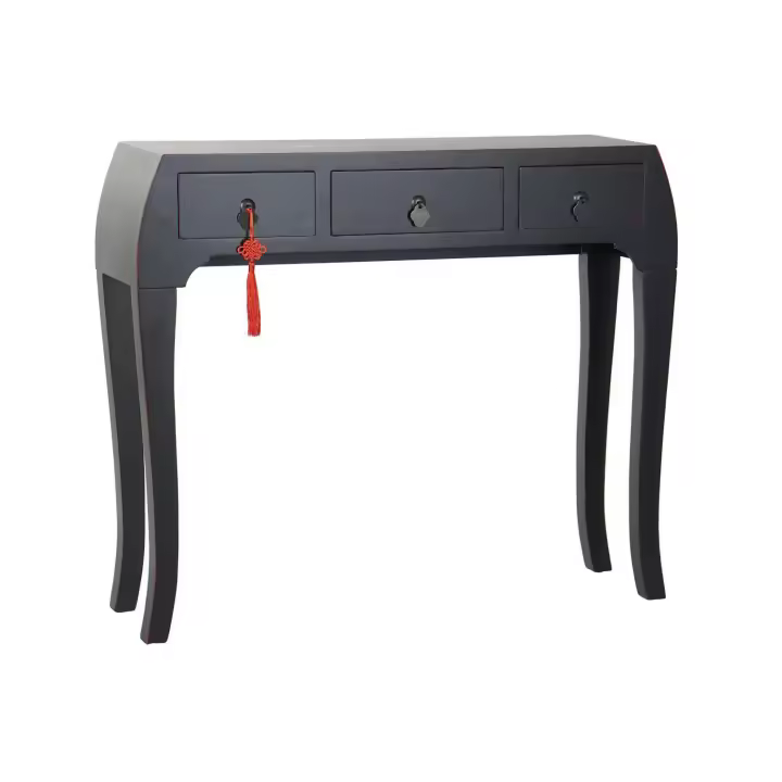 CONSOLA ABETO MDF 96X26X80 ORIENTAL NEGRO FIJALO MB170068 - 1