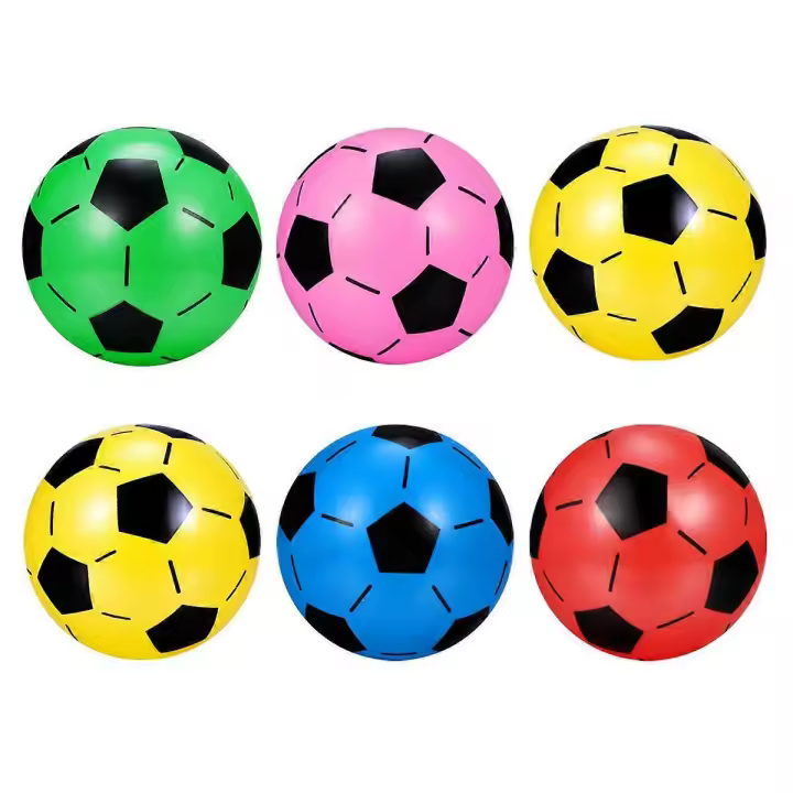 TOYMYTOY - 6 mini pelotas inflables de fútbol y sóftbol para niños y niñas, ideal como recuerdo de fiesta - 1