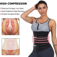 Faja posparto para moldear la figura con doble cinturón, cremallera y efecto termogénico (transpirable) – Ideal para entrenamiento y recuperación - details 4