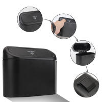 Caja De Almacenamiento Para Interior De Coche 1L Estuche De Basura Portátil Con Soporte De Clip Para Asiento Puerta Accesorios Automotrices ABS Cuadrado - details 5