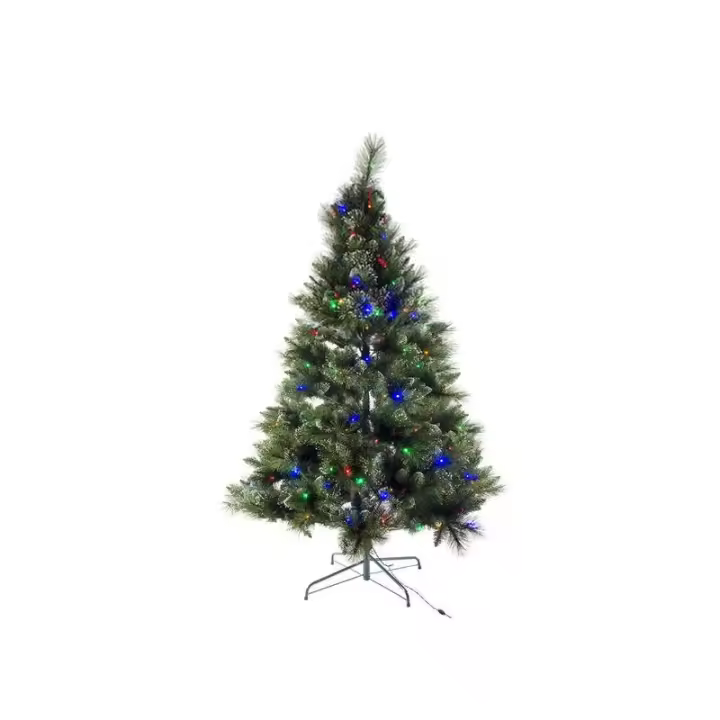 Gerimport Árbol de Navidad 120 Cm Verde con 100 Led Multicolor - Decorativo y Artificial - 1