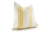 Sansy - Pack de dos fundas de cojín Tokio y Río en color Amarillo de 40x40 cm con un diseño de rayas en tejido JACQUARD. Su composición es 100% poliéster y es un producto fabricado en España - details 1