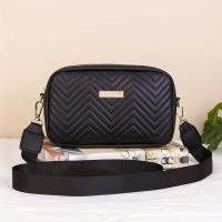 Bolso Bandolera Minimalista De Cuero PU Para Mujer Estilo Casual Con Patrón Geométrico Bolsillo Para Teléfono Móvil - details 0