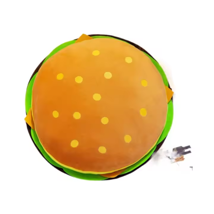 Hamburguesa de Peluche con Patatas Fritas | Juguete de Peluche Suave 30cm - 1