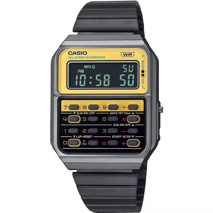Casio Reloj Digital para Hombres de Cuarzo con Correa en Acero Inoxidable CA-500WEGG-9BEF - 1