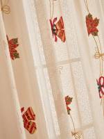 Cortinas Decorativas De Estilo Europeo Y Americano Con Bordado De Hojas De Arce Y Campanas Para Sala De Estar Y Dormitorio - details 10