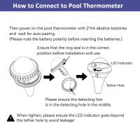 Termómetro Digital Flotante BaLDR Para Piscina Solar Powered 360 Grados Pantalla LCD Impermeable Para Spa Medidor De Temperatura Al Aire Libre - details 3