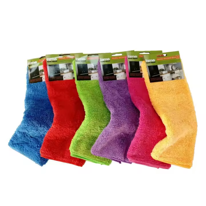Pack 6 paños- Lisos Microfibra 30x40 cm Colores Absorbente Económico- Energy Colors Textil-Hogar - 1