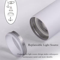 Spotlight LED Plegable Montado En Superficie GU10 Para Sala De Estar Y Cocina Lámpara De Techo De Aluminio Material Black - details 6