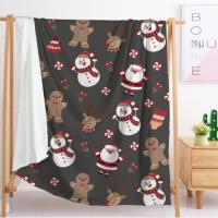Manta de Navidad de Forro Polar Suave y Cálido 150x190cm - Ideal para Sofás y Cama - Estampado Navideño para Adultos y Niños. - details 1