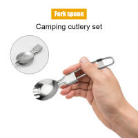 Cuchara Y Fork Plegables De Acero Inoxidable Para Camping Senderismo Picnic Bicicleta Montaña. Utensilios De Cocina Plegables. Spork Todo En Uno. - details 1