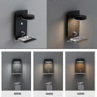 1 Pack Led Luz de pared Interior con Puerto Usb 12W Tricolor Dimmable Lámpara de pared Moderna con interruptor de pared Luz de Lectura 330 Giratoria Lámpara de Noche Iluminación N - details 2