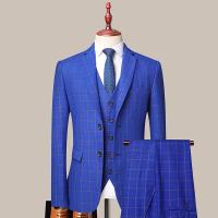 Traje 3 Piezas Para Hombre Elegante Y Moderno Conjunto De Negocios Con Chaqueta Chaleco Y Pantalones Estilo Casual Formal - details 5