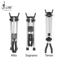 Soporte Tripode Plegable Portátil Para Saxofón Alto Tenor Soprano SLADE Accesorios De Instrumentos De Viento De Plata Material De Acero Inoxidable + Goma - details 0