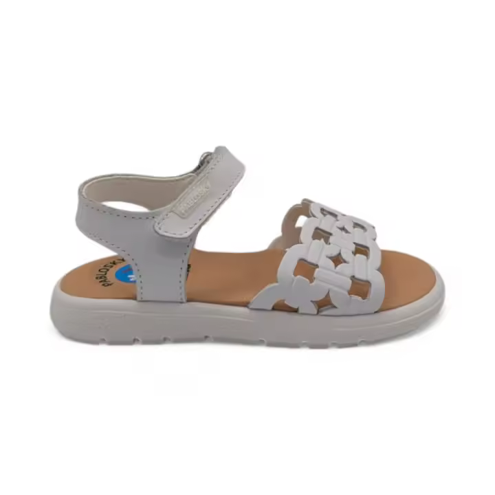 Sandalias marca Pablosky para infantil en color blanco - 1