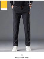 Pantalones De Corduroy Para Hombre Moda Otoño Invierno Tejido De Veludo Bo'ao Pantalones Rectos Negocios Cintura Media Talla Regular - details 3