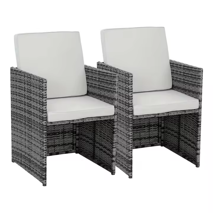Habitat y Jardin - Lote de 2 sillones Chicago-"Florida"-Gris - 1