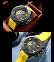 Reloj Deportivo De Cuarzo Para Hombres MEGIR Con Grande Dial Luminiscencia Resistente Al Agua Cronógrafo De Correa De Silicona Y Manos Luminosas 8115 - details 13
