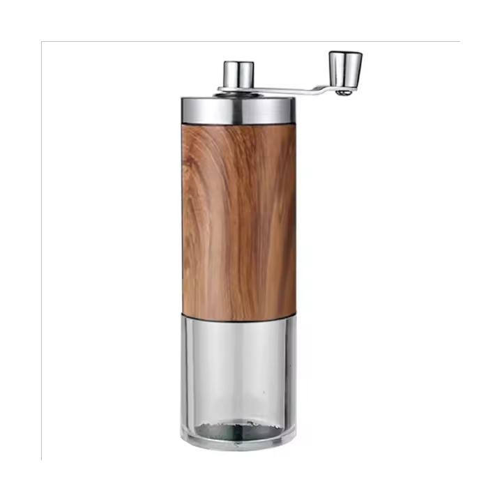 Molinillo de granos de café portátil, grano de madera, manivela de acero inoxidable, molinillo de café manual, herramienta de cocina - 1