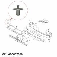 10PCS Clips De Fijación Para Cubierta De Coche Para Audi A2 A4 A5 A8 Q3 Q5 S4 S5 S8 TT TTS Volkswagen CR7 Accesorios Del Cuerpo Material Plástico - details 2