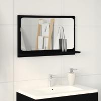 Espejo de baño vidaXL Negro Roble 60x10,5x37 cm Madera de ingeniería - details 0