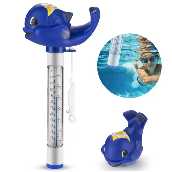 Piscina flotante, piscina con cuerda, bonito termómetro para interior y para medir la temperatura del agua en piscinas, spas, - 1