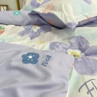 Funda De Edredón Y 2 Almohadillas Reversibles Con Patrón De Rabo De Conejo Fresa Y Flor Morada Estilo Moderno Para Cama De 1.5m/1.8m/2.0m/2.2m Conjunto De Ropa De Cama Cómoda Y De Venta Caliente - details 18