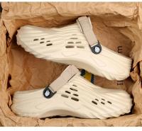 Sandalias De Verano Para Hombres Talla Grande Clogs De Lujo Mocasines De Jardín Casual Plataforma Bajo Tobillo Color Sólido - details 15