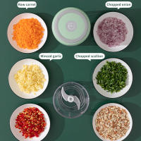 Mini Trituradora De Alimentos Eléctrica Recargable Multifuncional Para Carne Vegetales Ajo Y Jengibre Para El Hogar Con Capacidad De 250ml - details 5