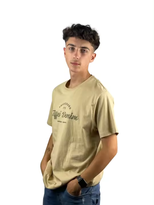 Camiseta Tiffosi Kohen Beige-198 - 1