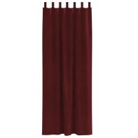 Cortinas Opacas vidaXL con Lazos de Colgado 2 pcs Rojo Vino Terciopelo - details 2