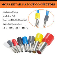400PCS Terminales De Crimpado Para Cable VE Tubulares Conectores De Bloque De Tubo Y Final De Cordón Electrónico - details 2