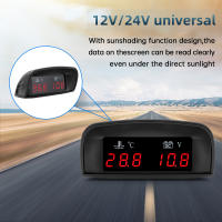 Gauge De Agua Y Voltímetro 2 En 1 Para Coche LCD Temperatura Y Voltaje Horizontal En Grados Celsius Con Sensor De 10mm Luz Trasera Roja Para 12v - details 4
