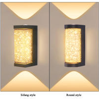 Lámpara De Pared Moderna Para Exteriores Luz De Puerta Impermeable Con Cristal Iluminación De Dormitorio Para Pasillo Jardín Decoración De Patio Luz LED Self-Contained No Dimmable - details 2