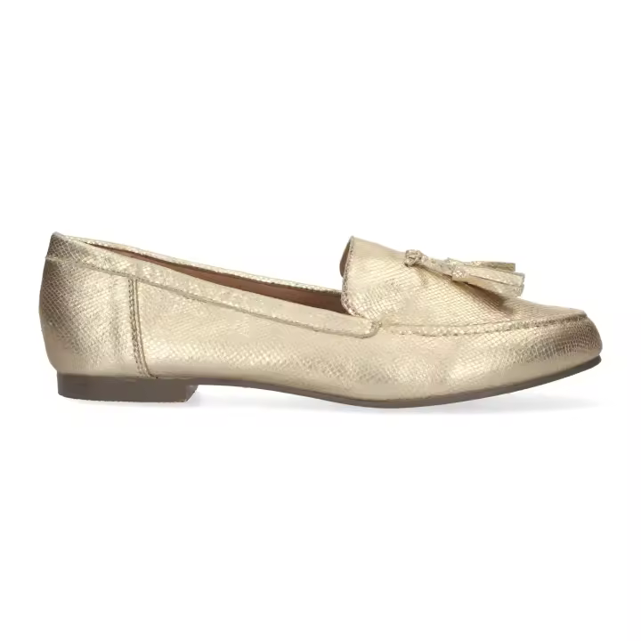 Puntosalao Mocasín Dorado con Flecos Mujer - Cómodo y Elegante 1AS-0170 - 1