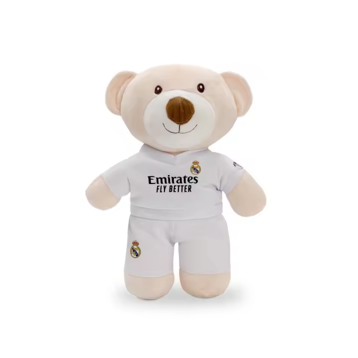 Peluche Oso, Color Blanco, 100% Poliéster, Equipación Real Madrid - 1