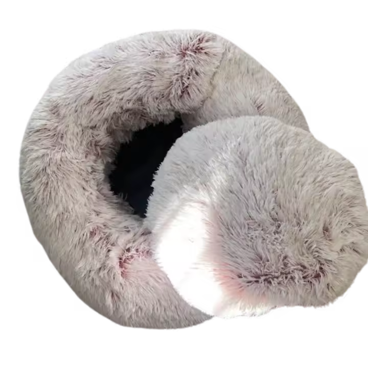 Cama Antiestrés con Cojín Extraíble Rosa 70 cm  Perfecta para perros y gatos - 1