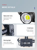 Linterna Frontal LED Potente XHP160 9000 Lumens Recargable USB Impermeable 3KM Para Camping Pesca Caza Senderismo - details 16