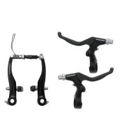 Set de frenos Promax V-Brake negro . Aluminio. arco de 110 mm. Para freno de Zapatas V-Brake y Cantiléver - details 0